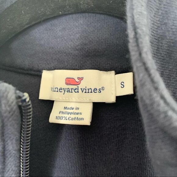 Vineyard Vines Navy 1/2 Zip Shep Sweatshirt Navy S - Picture 7 of 9